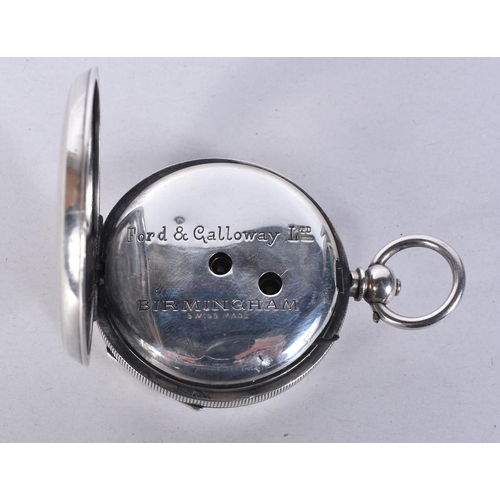 815 - Mens Vintage Open Face 935 Silver Pocket Watch.  Movement - Key-Wind.  WORKING - Running.  Dimension... 