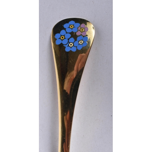 817 - Vintage GEORG JENSEN .925 Sterling Silver Gilt Collectors Spoon Boxed.  15cm x 4.1cm, Stamped Denmar... 