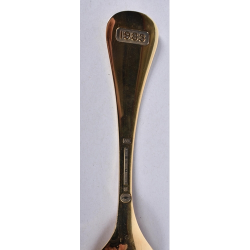 817 - Vintage GEORG JENSEN .925 Sterling Silver Gilt Collectors Spoon Boxed.  15cm x 4.1cm, Stamped Denmar... 