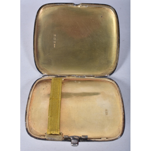 825 - An Antique Silver Cigarette Case by Payton, Pepper & Sons Ltd.  Hallmarked Birmingham 1912.  8.4cm x... 