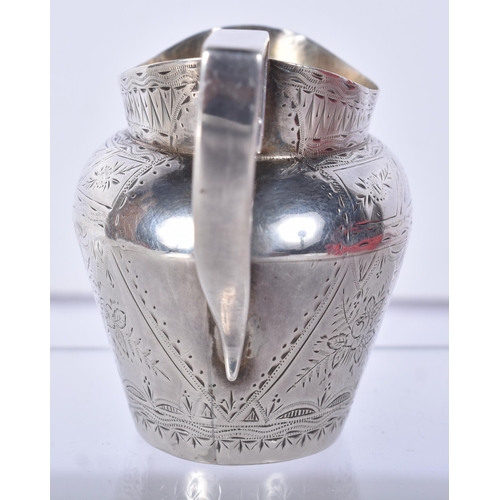 832 - A Victorian Silver Cream Jug Hallmarked Birmingham 1893.  6.2cm x 8.5cm x 5.1cm, weight 61.8g