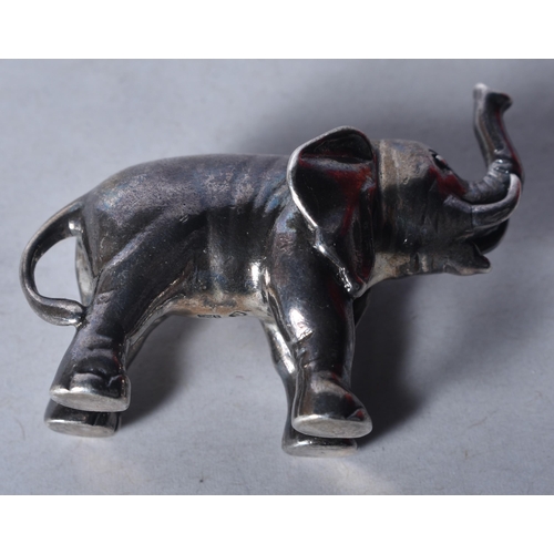 840 - Four Silver Animals.  Various marks incl 800 and 925.  Largest 5.7cm x 5.9cm x 1.6cm, total weight 1... 