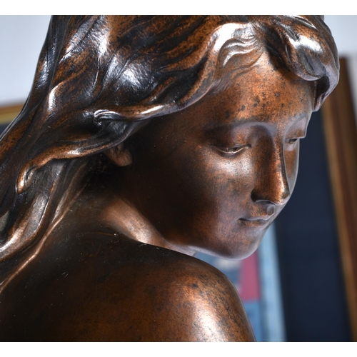 852 - Mathurin Moreau (1822-1912) Summer, Bronze, Susse Freres Foundry mark to reverse. 68 cm x 22 cm.