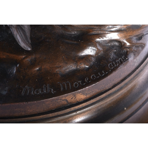 852 - Mathurin Moreau (1822-1912) Summer, Bronze, Susse Freres Foundry mark to reverse. 68 cm x 22 cm.