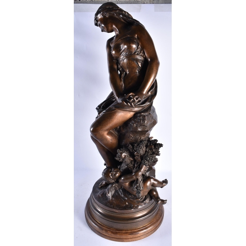 852 - Mathurin Moreau (1822-1912) Summer, Bronze, Susse Freres Foundry mark to reverse. 68 cm x 22 cm.