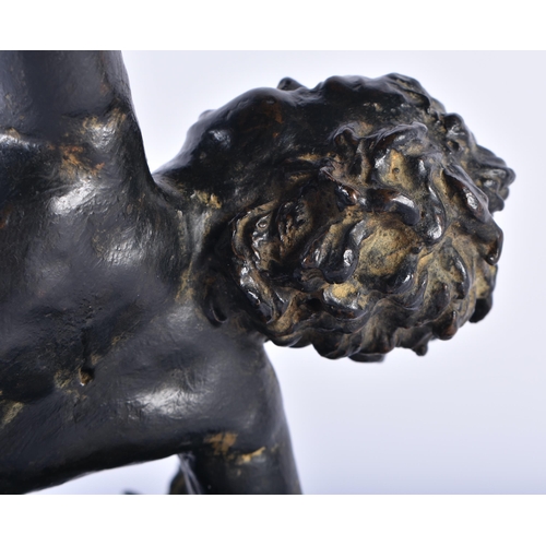 902 - A FINE RENAISSANCE STYLE BRONZE OF THE INFANT HERCULES modelled strangeling a serpent, a model known... 