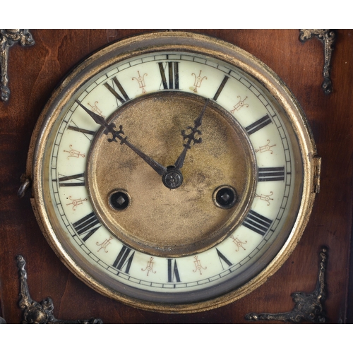 20 - A LARGE VICTORIAN MAHOGANY CLOCK. 60 cm x 27 cm.