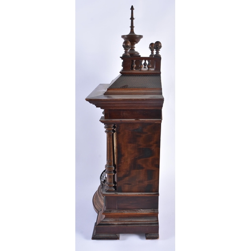 20 - A LARGE VICTORIAN MAHOGANY CLOCK. 60 cm x 27 cm.