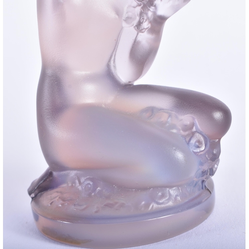 36 - A FRENCH LALIQUE GLASS NYMPH. 8.5 cm high.