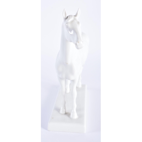 4 - A MEISSEN PORCELAIN FIGURE OF A HORSE. 18 cm wide.