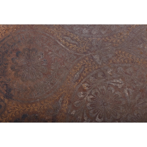 48 - AN EARLY 19TH CENTURY TURKISH INDIAN GOLD INLAID DISH formed as a flower, inlaid with gilt flowers. ... 