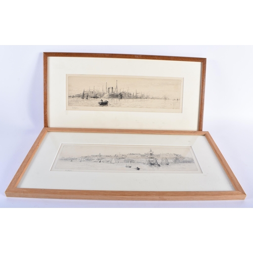 592 - Views of Southampton and Plymouth Harbour by William Lionel Wyllie. Wyllie was keenly involved in th... 