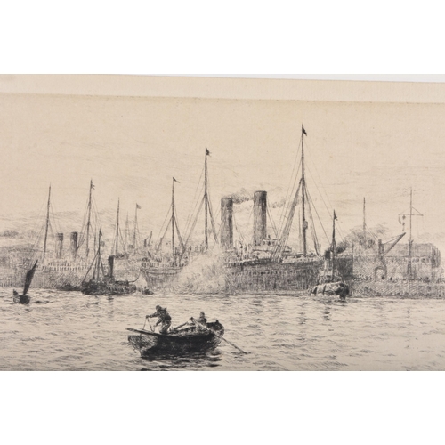 592 - Views of Southampton and Plymouth Harbour by William Lionel Wyllie. Wyllie was keenly involved in th... 