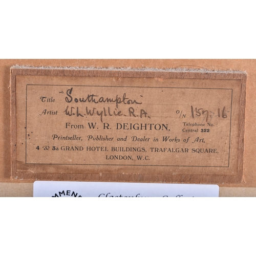 592 - Views of Southampton and Plymouth Harbour by William Lionel Wyllie. Wyllie was keenly involved in th... 