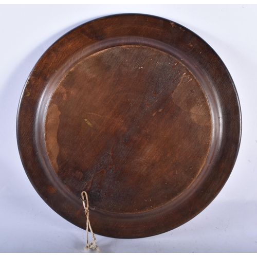 704 - AN UNUSUAL POLISH BREAD PLATE. 33 cm diameter.