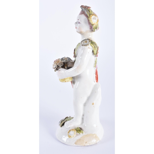 7 - AN 18TH CENTURY ENGLISH PORCELAIN FIGURE OF A MALE together with a pair of C1820 imari plates. Large... 