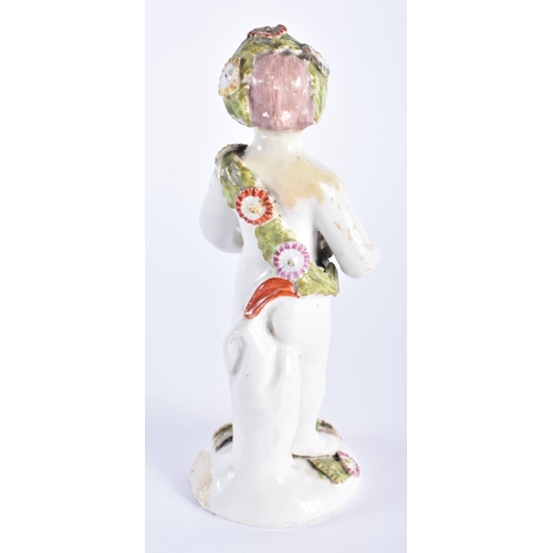 7 - AN 18TH CENTURY ENGLISH PORCELAIN FIGURE OF A MALE together with a pair of C1820 imari plates. Large... 