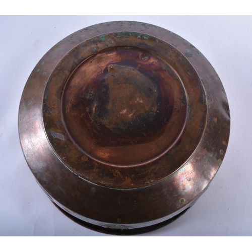 794 - AN ART NOUVEAU J S & S COPPER PLANTER. 30 cm x 18 cm.