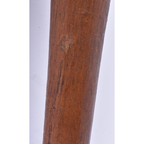 805 - A LARGE 19TH CENTURY AFRICAN TRIBAL CARVED WOOD KNOBKERRIE. 88 cm long.