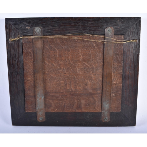 84 - AN ANTIQUE CARVED TREEN OAK WOOD PANEL OF KENILWORTH CASTLE. 34 cm x 28 cm.