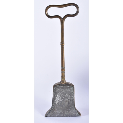 9 - AN ANTIQUE MAHOGANY APPRENTICE MADE MAHOGANY TABLE together with a Bronze bell form door stop. Large... 