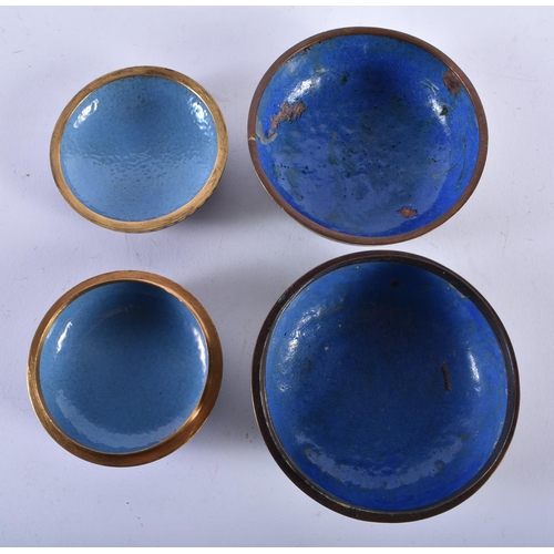 2335 - FOUR CHINESE REPUBLICAN PERIOD CLOISONNE WARES. (4)