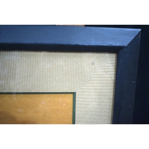 A Framed straw work of a Cape Dutch property