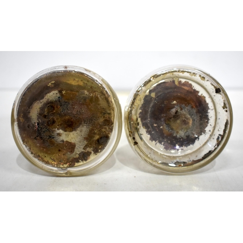 A pair of Mercury glass candle sticks 24 cm (2).