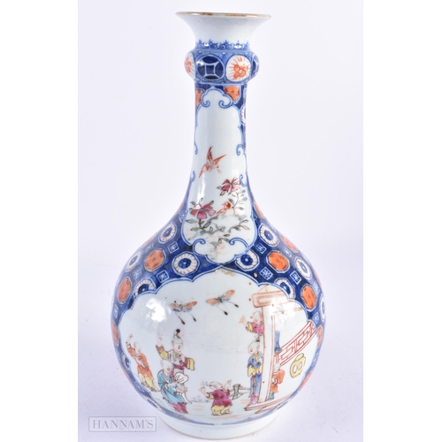 102 - A FINE 18TH CENTURY CHINESE EXPORT FAMILLE ROSE PORCELAIN GUGLET Qianlong. 25.5 cm high.