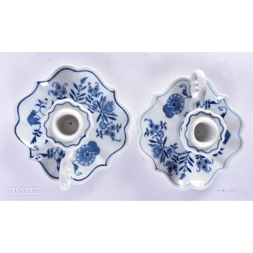 127 - A PAIR OF 19TH CENTURY CONTINENTAL SEVRES COALPORT PORCELAIN DISHES together with a pair of danube b... 