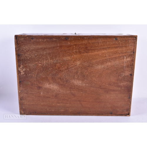 144 - AN UNUSUAL EARLY 19TH CENTURY TORTOISESHELL SEWING BOX with fitted interior. 30 cm x 20 cm x 12 cm.