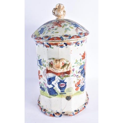 192 - A Rare Mason's Ironstone fruit cooler, insert and cover, painted in the Imari palette with large Ori... 