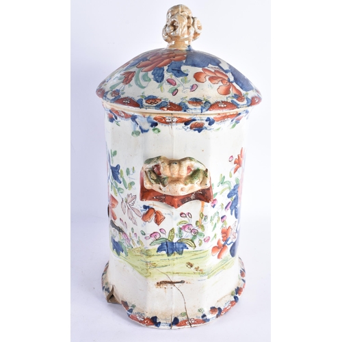 192 - A Rare Mason's Ironstone fruit cooler, insert and cover, painted in the Imari palette with large Ori... 