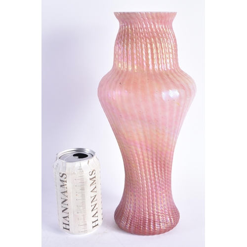 251 - A LARGE IRIDESCENT ART GLASS VASE. 31.5 cm high.