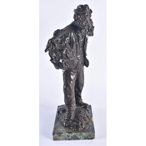 255 - Charles Emile Jonchery (1873-1937) French, Bronze, Standing bronze male modelled with a stick over h... 