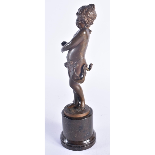 256 - French School (C1900) Bronze, Standing female. 23 cm high.