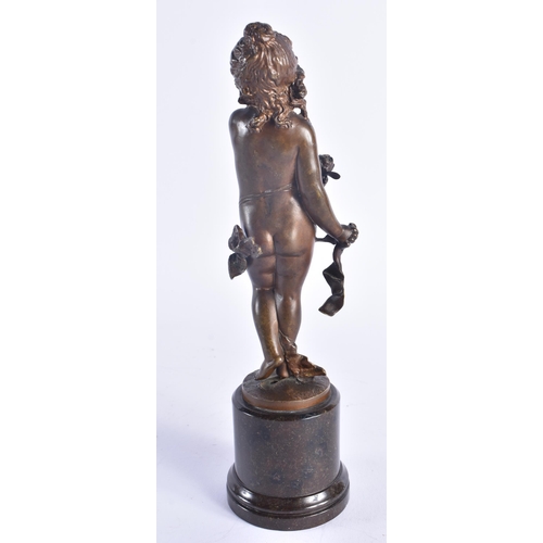 256 - French School (C1900) Bronze, Standing female. 23 cm high.