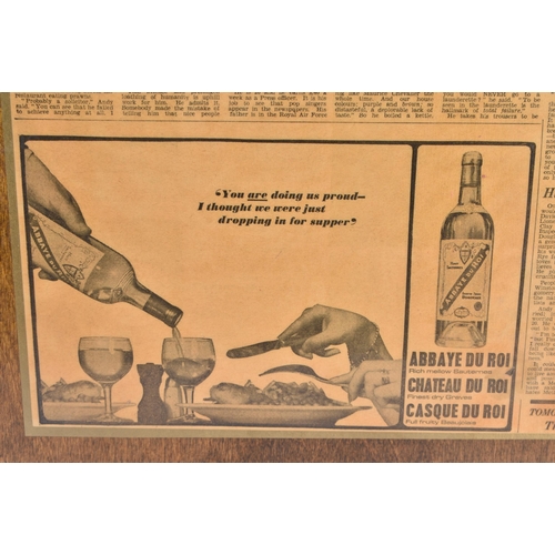 282 - Vintage framed Evening Standard editorial on Andrew Wickham aged 20 , December 1964. 45.5 x 35.5 cm