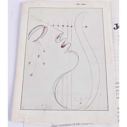 295 - Jean Cocteau (1889-1963) original signed and dated pencil drawing that formed part of the sale of Co... 