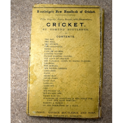 311 - [Cricket] The Public School Matches by a Wykehamist, small 8vo, pictorial boards, London 1867