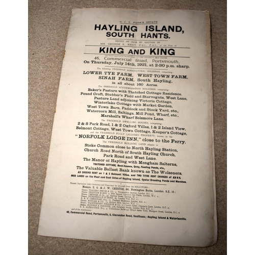 315 - Hayling Island / Southampton Bridge, folio printed Act Sess 1823, 66pp + 2, docket title, small quan... 