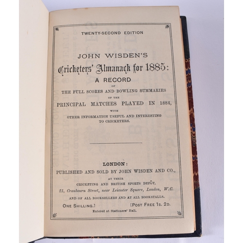 321 - Cricketers Almanack, John Wisden, 1885.