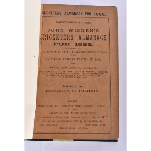 322 - Cricketers Almanack, John Wisden, 1888.