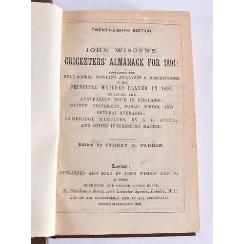 326 - Cricketers Almanack, John Wisden, 1891.