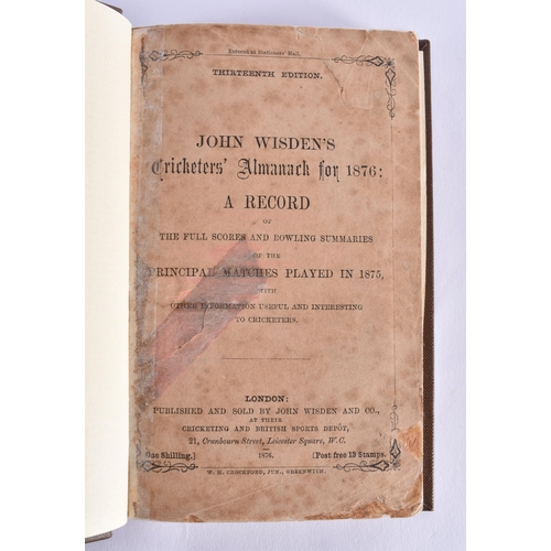 327 - Cricketers Almanack, John Wisden, 1876.