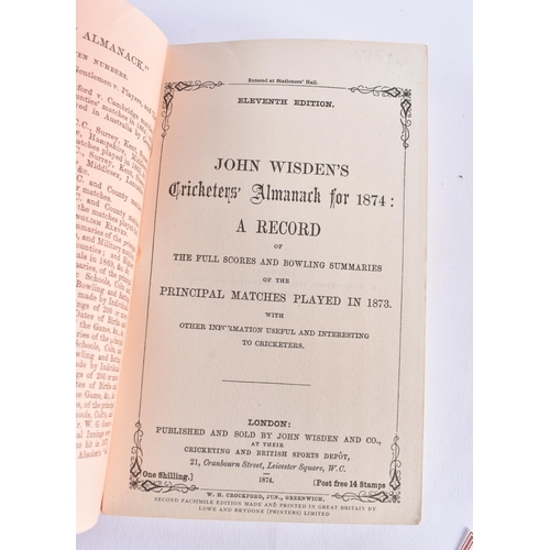 330 - Cricketers Almanack, John Wisden, 1874.