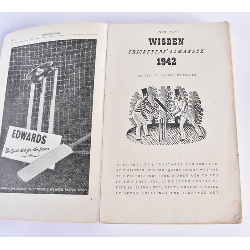 334 - Cricketers Almanack, John Wisden, 1942.