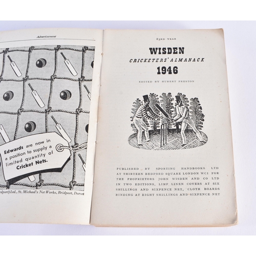 338 - Cricketers Almanack, John Wisden, 1946.