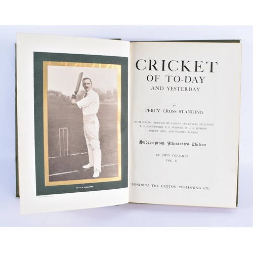 348 - Cricket of today Percy Cross Standing 2 Volumes.