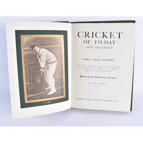 348 - Cricket of today Percy Cross Standing 2 Volumes.